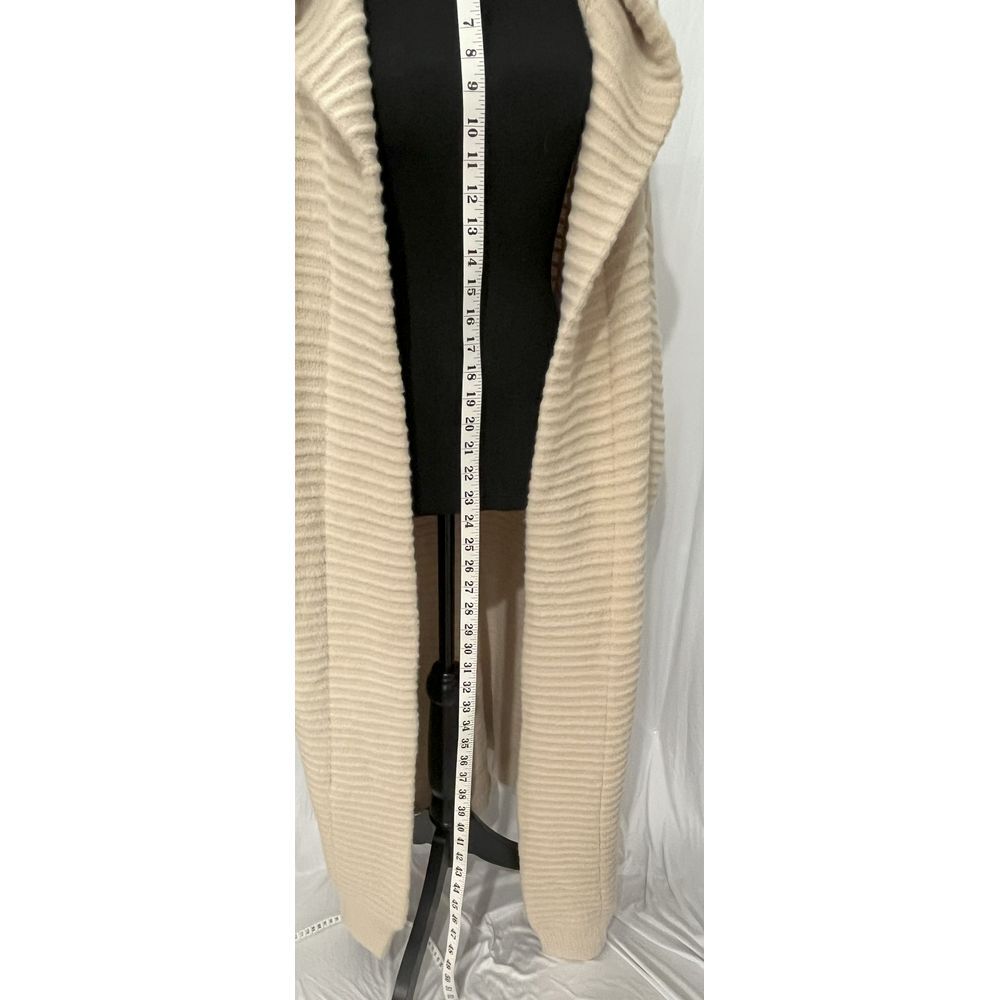 Free People Cream Ribbed Cardigan size large - Picture 4 of 9